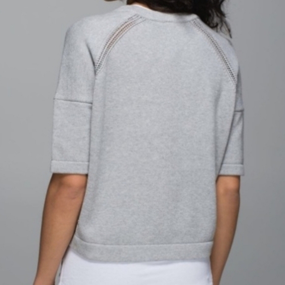 Lululemon Bhakti Reality Knit Casual Preppy Short Sleeve Heathered Grey 6 - Picture 3 of 13